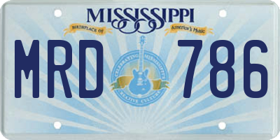 MS license plate MRD786