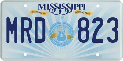 MS license plate MRD823