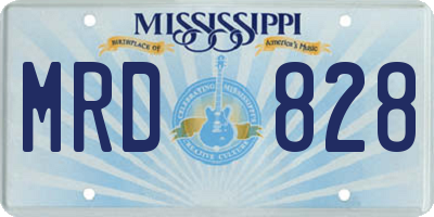 MS license plate MRD828