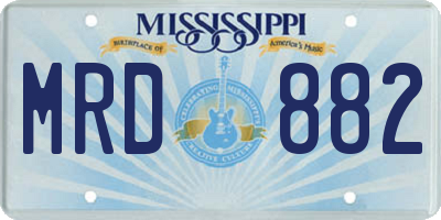 MS license plate MRD882