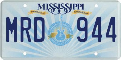 MS license plate MRD944