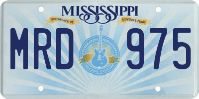 MS license plate MRD975