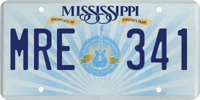MS license plate MRE341