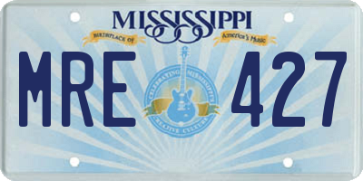 MS license plate MRE427