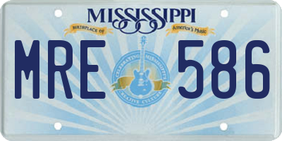 MS license plate MRE586