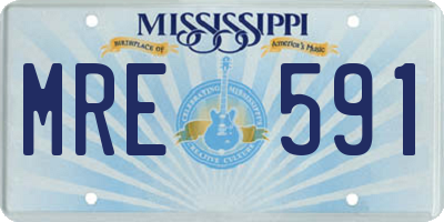 MS license plate MRE591