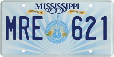 MS license plate MRE621