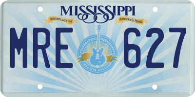 MS license plate MRE627