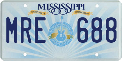 MS license plate MRE688