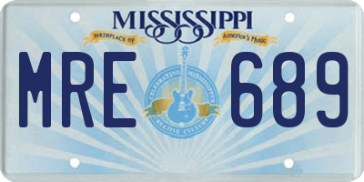 MS license plate MRE689