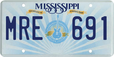 MS license plate MRE691