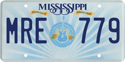 MS license plate MRE779