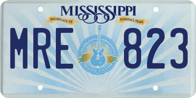 MS license plate MRE823