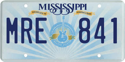 MS license plate MRE841