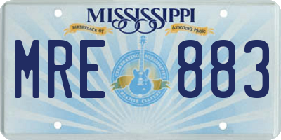 MS license plate MRE883