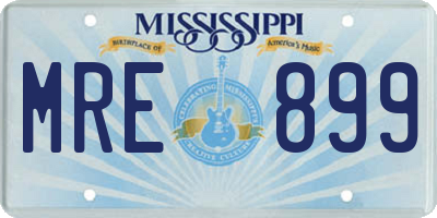 MS license plate MRE899