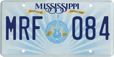 MS license plate MRF084