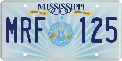 MS license plate MRF125