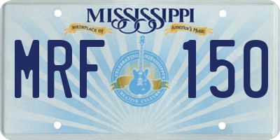 MS license plate MRF150