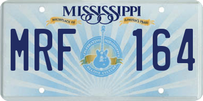 MS license plate MRF164
