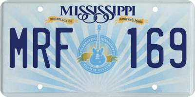 MS license plate MRF169