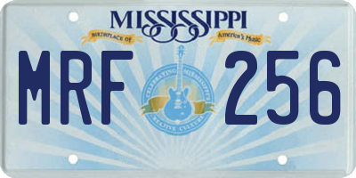 MS license plate MRF256