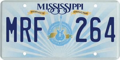 MS license plate MRF264