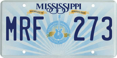 MS license plate MRF273