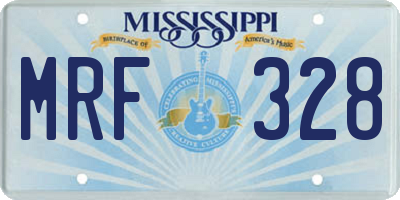 MS license plate MRF328