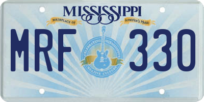 MS license plate MRF330