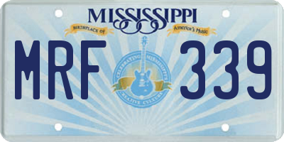 MS license plate MRF339