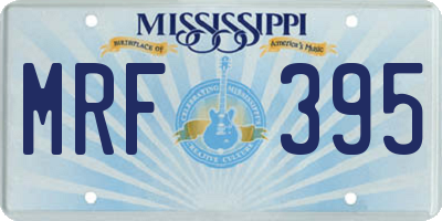 MS license plate MRF395