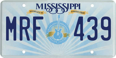 MS license plate MRF439