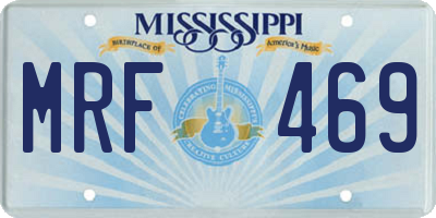 MS license plate MRF469