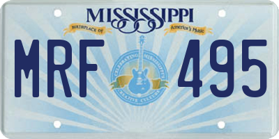 MS license plate MRF495