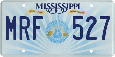 MS license plate MRF527