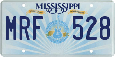 MS license plate MRF528