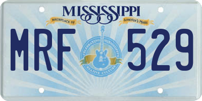 MS license plate MRF529