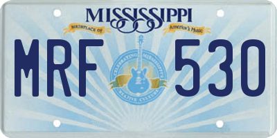 MS license plate MRF530