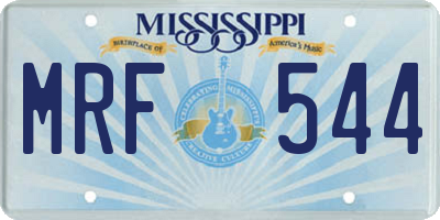 MS license plate MRF544