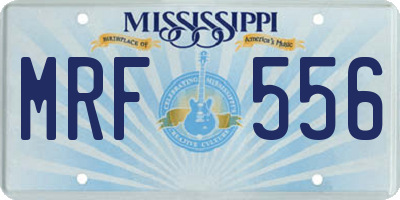 MS license plate MRF556