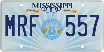 MS license plate MRF557