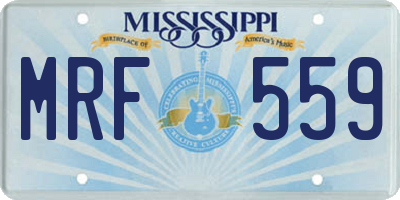 MS license plate MRF559