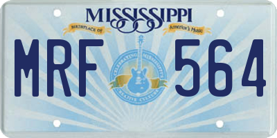 MS license plate MRF564