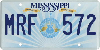 MS license plate MRF572