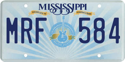 MS license plate MRF584