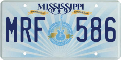 MS license plate MRF586