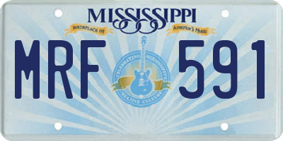 MS license plate MRF591