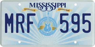 MS license plate MRF595