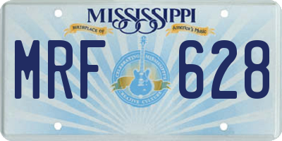 MS license plate MRF628